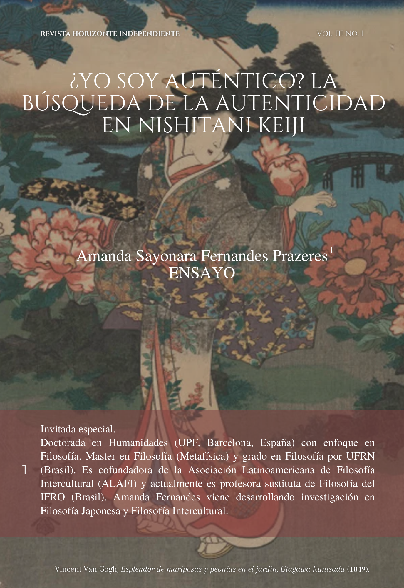 ¿Yo soy auténtico? la búsqueda de la autenticidad en Nishitani Keiji Amanda Sayonara Fernandes Prazeres