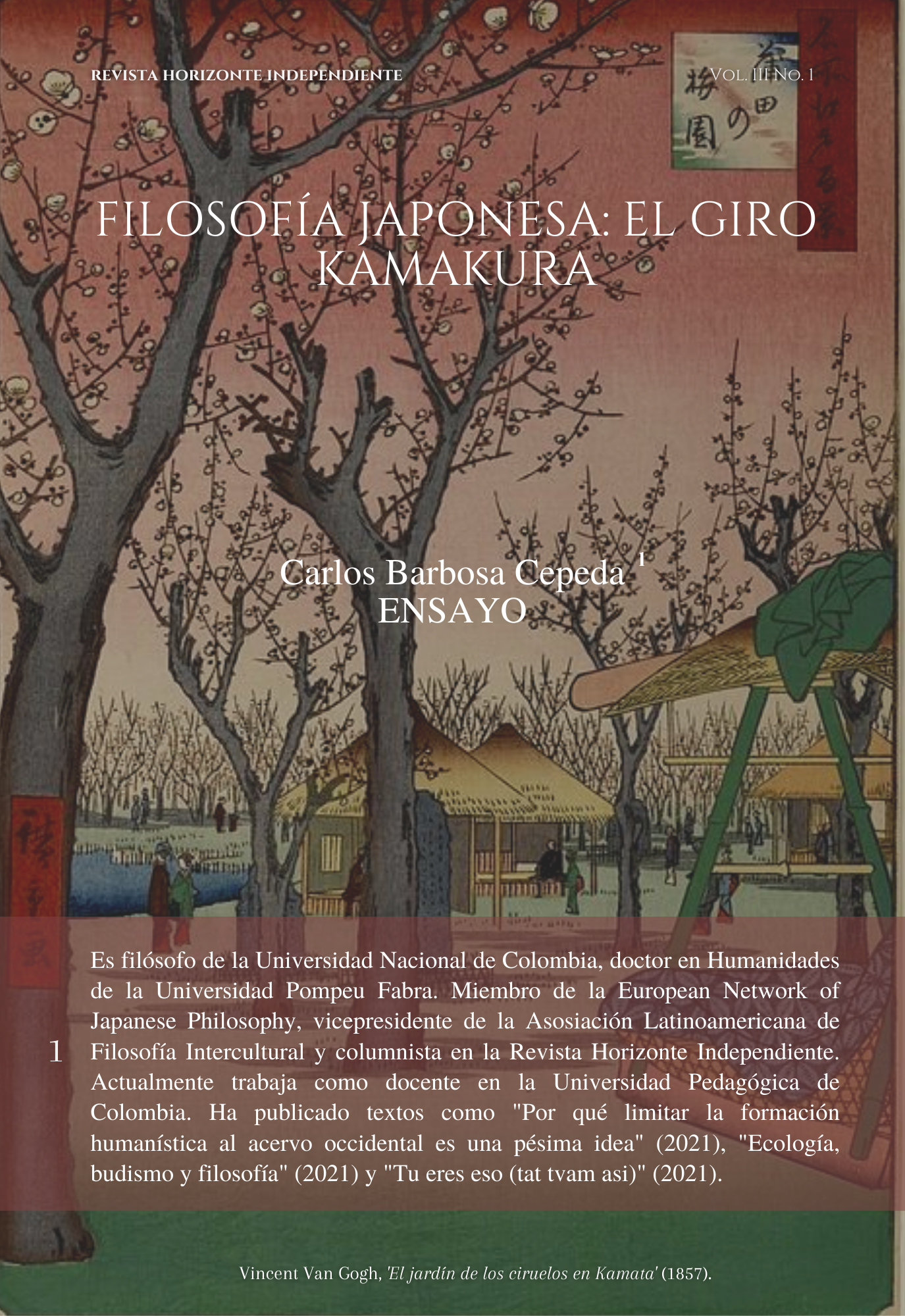 Filosofía japonesa: el giro Kamakura Carlos Barbosa Cepeda