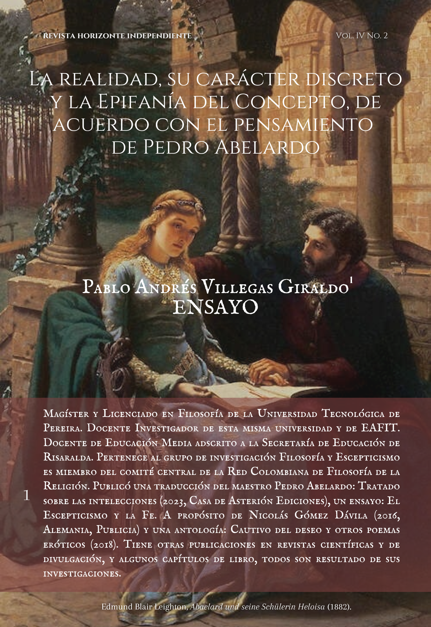 La realidad, su carácter discreto y la epifanía del concepto, de acuerdo con el pensamiento de Pedro Abelardo