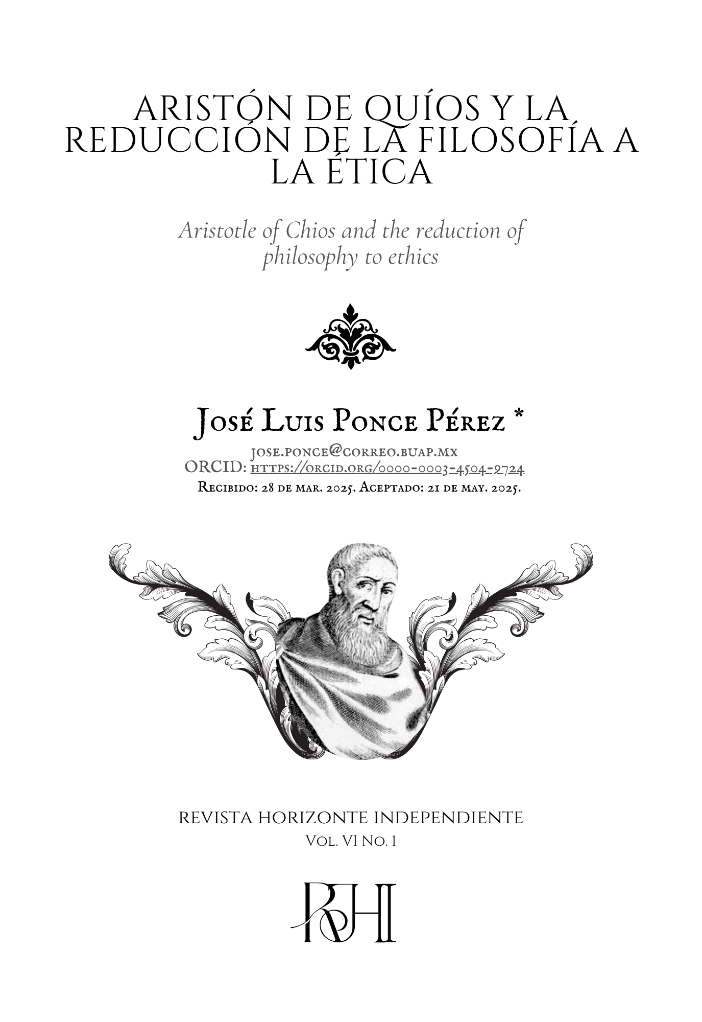 Aristón de Quíos y la reducción de la filosofía a la ética